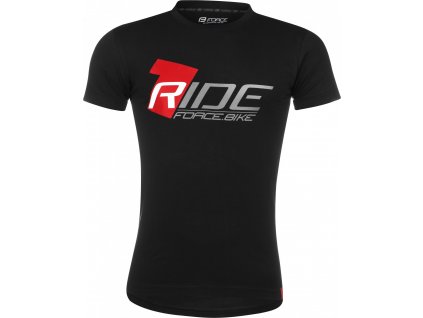 triko FORCE RIDE krátký rukáv,černé (Velikost L)