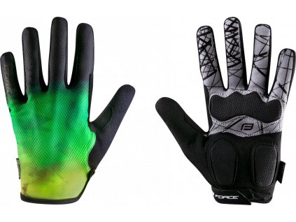 rukavice FORCE MTB CORE letní, fluo-zelené (Velikost L)