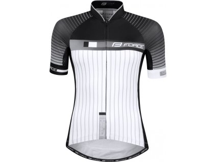 dres FORCE DASH LADY krátký rukáv, černo-bílý (Velikost L)