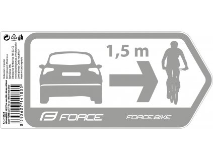 nalepka force 1 5 m na auto 184 x 84 mm stribrna img 16428 hlavni fd 3