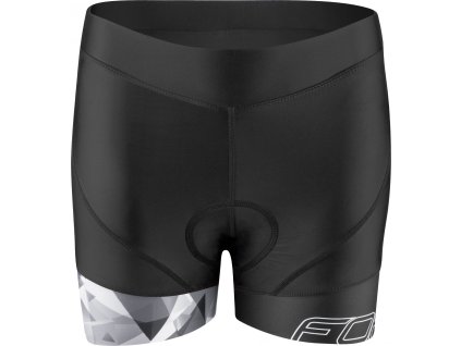 kraťasy F MINI LADY do pasu s vložkou, črn-šedé (Velikost L)