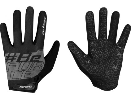 rukavice FORCE MTB SWIPE letní,černo-šedé (Velikost L)