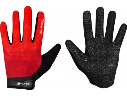 rukavice FORCE MTB SWIPE letní,červené (Velikost L)