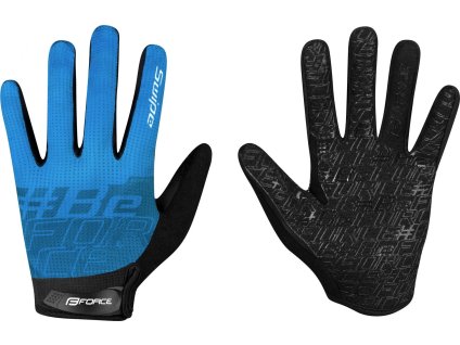rukavice FORCE MTB SWIPE letní,modré (Velikost L)