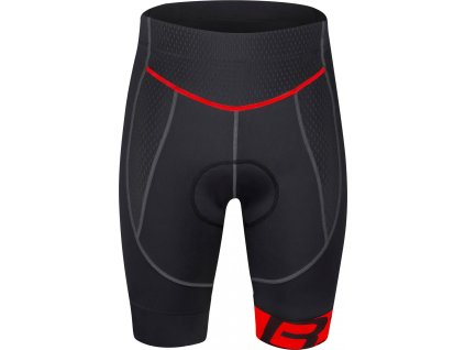 kraťasy FORCE B30 do pasu s vložkou, črn-červené (Velikost črn-červ 3XL)