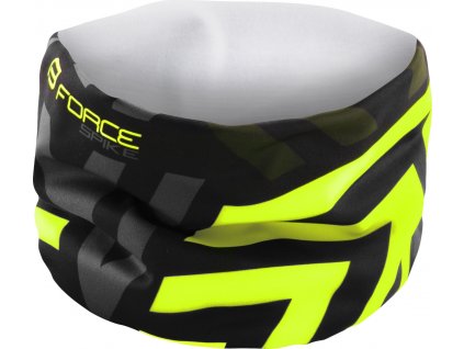 šátek FORCE SPIKE jaro/podzim, černo-fluo UNI