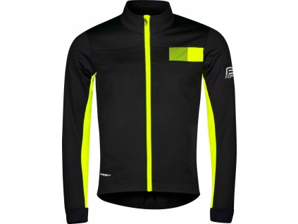 bunda F FROST softshell zimní, černo-fluo