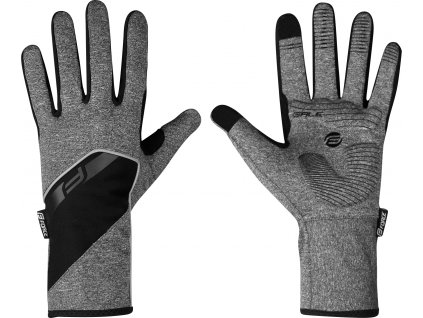 rukavice F GALE softshell, jaro-podzim, šedé (Velikost L)