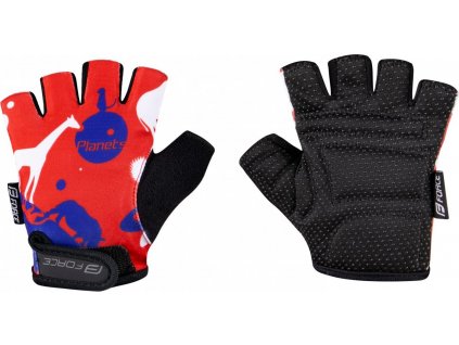 rukavice FORCE PLANETS KID, červeno-modré (Velikost L)