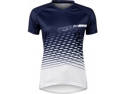 dres F MTB ANGLE LADY kr. rukáv, bílo-modrý (Velikost L)