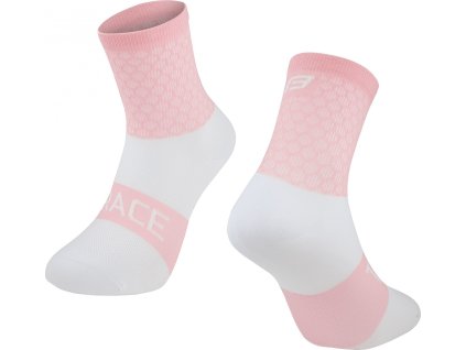 ponožky FORCE TRACE, růžovo-bílé (Velikost S-M/36-41)