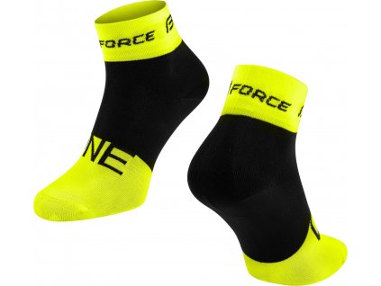 ponožky FORCE ONE, fluo-černé