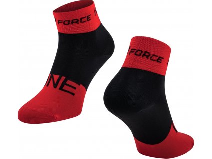 ponožky FORCE ONE, červeno-černé