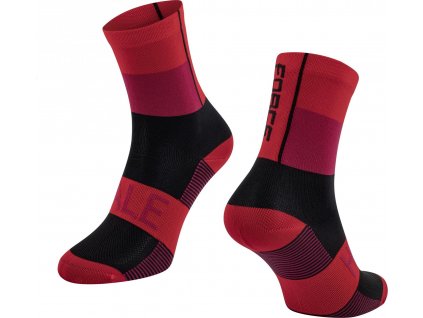 ponožky FORCE HALE, červeno-černé  + výměna dárku do konce ledna 2024