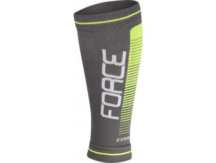 návleky na nohy FORCE COMPRESS, šedo-fluo (Velikost na nohy FORCE COMPRESS šedo-fluo S-M)