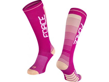 ponožky F COMPRESS, fialovo-meruňkové (Velikost S-M/36-41)