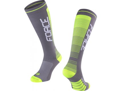 ponožky F COMPRESS, šedo-fluo (Velikost S-M/36-41)
