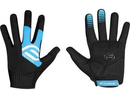 rukavice FORCE MTB POWER, černo-modré (Velikost L)