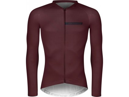 dres FORCE CHARM dlouhý rukáv, bordó (Velikost 3XL)