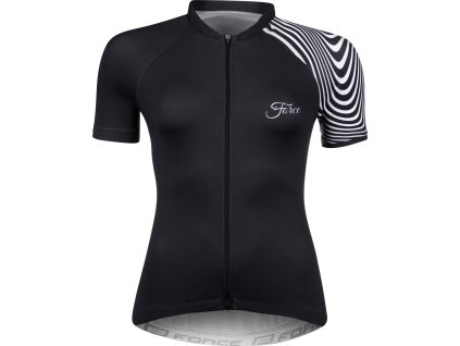 dres FORCE STREAM LADY kr. rukáv, černý (Velikost S)