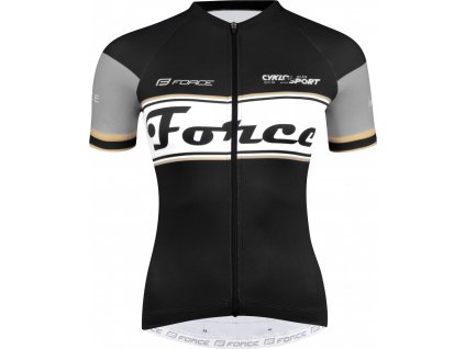 dres F RETRO LADY kr. rukáv, černo-zlatý (Velikost L)