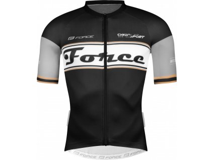 dres FORCE RETRO kr. rukáv, černo-zlatý (Velikost 3XL)