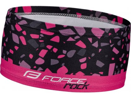 čelenka FORCE ROCK sport nezúžená, črn-růž UNI