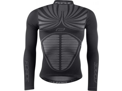 triko funkční F THUNDER dlouhý rukáv,černé (Velikost L-XL)