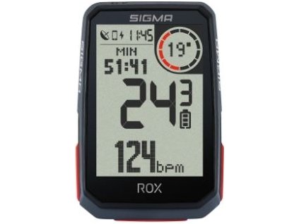 počítač SIGMA ROX 4.0, GPS HR, 30 funkcí, černý