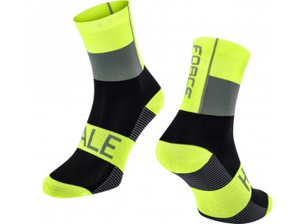 ponožky FORCE HALE, fluo-černo-šedé