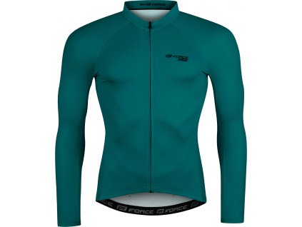 dres FORCE PURE dlouhý rukáv, petrolejový (Velikost L)