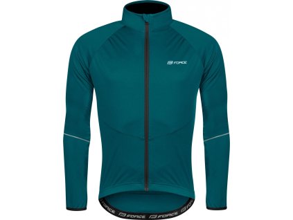 bunda FORCE ARROW softshell, petrolejová (Velikost 4XL)