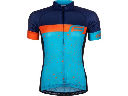 dres FORCE SPRAY LADY kr. rukáv, modro-oranžový (Velikost L)