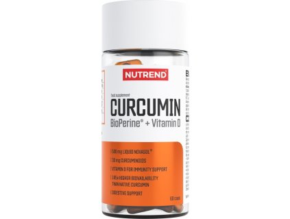 Curcumin + Bioperine + Vitamin D, 60 kapslí