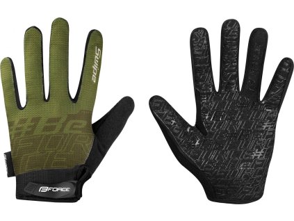rukavice FORCE MTB SWIPE letní, army (Velikost L)