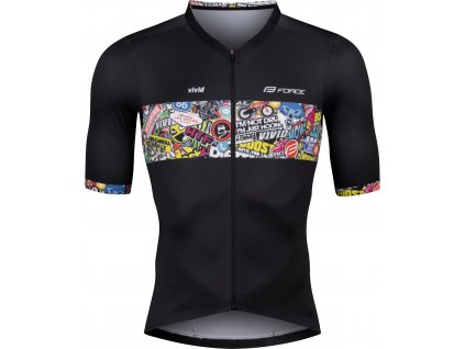 dres FORCE VIVID krátký rukáv, černý (Velikost L)