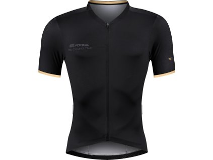 dres FORCE GOLD kr. rukáv, černo-zlatý (Velikost 3XL)