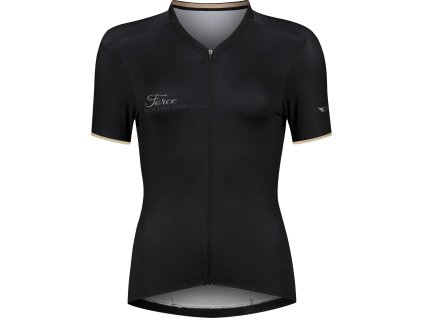 dres F GOLD LADY kr. rukáv, černo-zlatý (Velikost L)