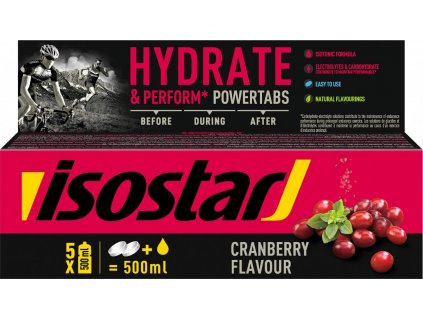 ISOSTAR Powertabs 120g, tuba, 10 tablet brusinka