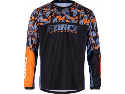 dres F RECKLESS dl. rukáv, černo-oranžový (Velikost L)