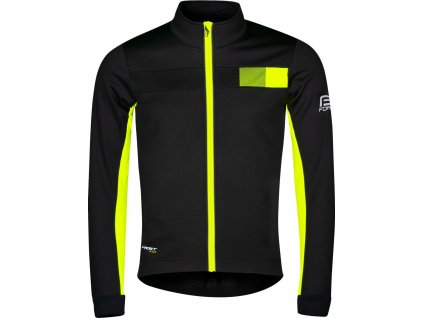 bunda F FROST KID softshell, černo-fluo (Velikost 128-140)