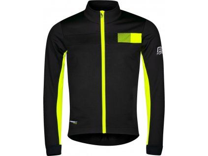 bunda F FROST KID softshell, černo-fluo