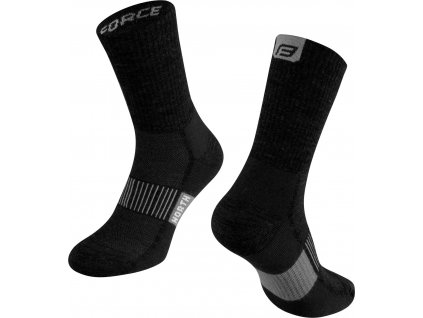 ponožky FORCE NORTH termo, černo-šedé
