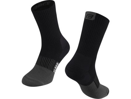 ponožky FORCE FLAKE termo, černo-šedé (Velikost S-M/36-41)