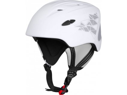 přilba FORCE SKI bílá, šedý potisk (Velikost XS-S)