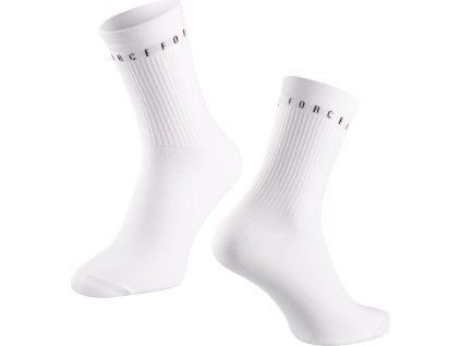 ponožky FORCE SNAP, bílé (Velikost S-M/36-41)
