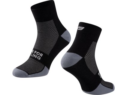 ponožky FORCE EDGE, černo-šedé (Velikost L-XL/42-46)