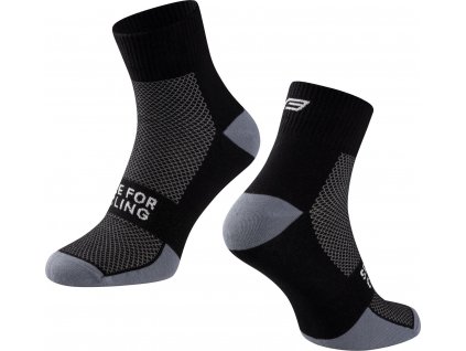 ponožky FORCE EDGE, černo-šedé
