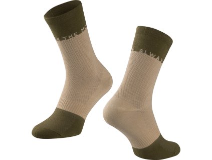 ponožky FORCE MOVE, hnědo-zelené (Velikost S-M/36-41)