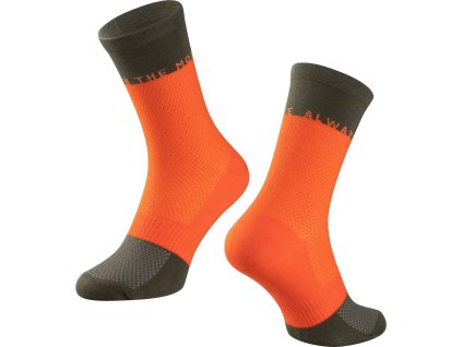 ponožky FORCE MOVE, oranžovo-zelené (Velikost S-M/36-41)